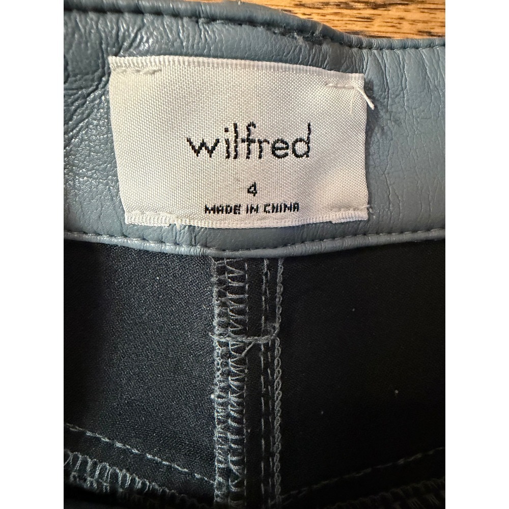 Aritzia Wilfred Melina Vegan Leather Pants – Blue Slate – Size 4 – SOLD OUT - Picture 6 of 7